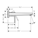 Hansgrohe 32526001 Metropol Wall Mounted Faucet Trim Chrome 2