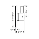 Hansgrohe 04880000 Ecostat Diverter Trim Square Trio Quattro Chrome 2