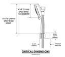Moen 3636EPBN Trad 4F Eco Hh W/Wall Brkt Bn