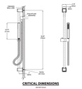 Moen 3988EPBN Round Square Hh W/Slide Bar Bn