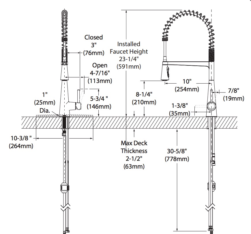 Moen 5925SRS Sleek Pre-Rinse 1H Kit Pd Srs