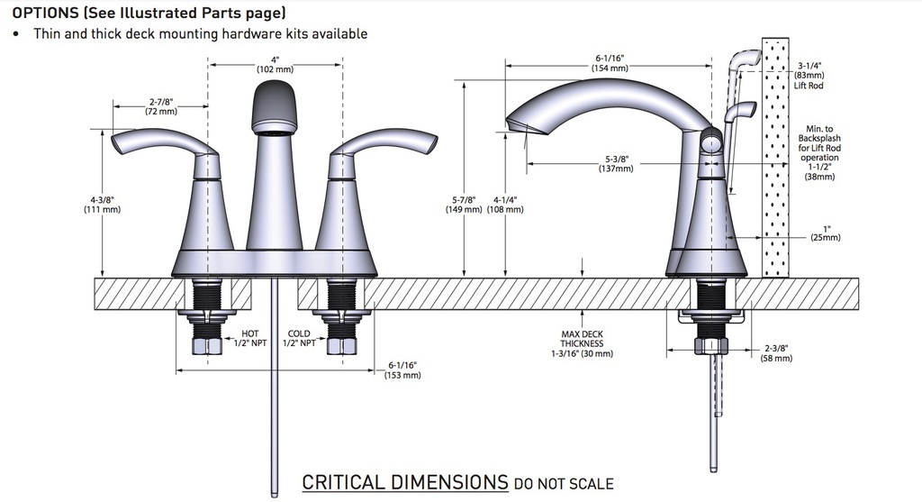 Moen 6172BN Glyde 2H Centerset Bn