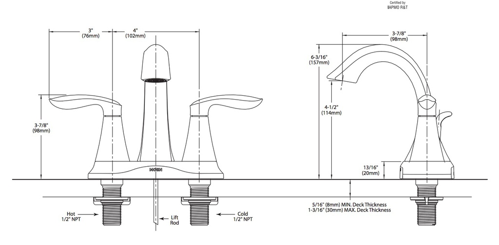 Moen 6410BN Eva 2H Lavatory Bn