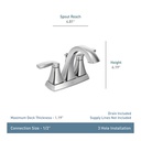 Moen 6901BN Voss Lavatory 2H Ctrst Bn