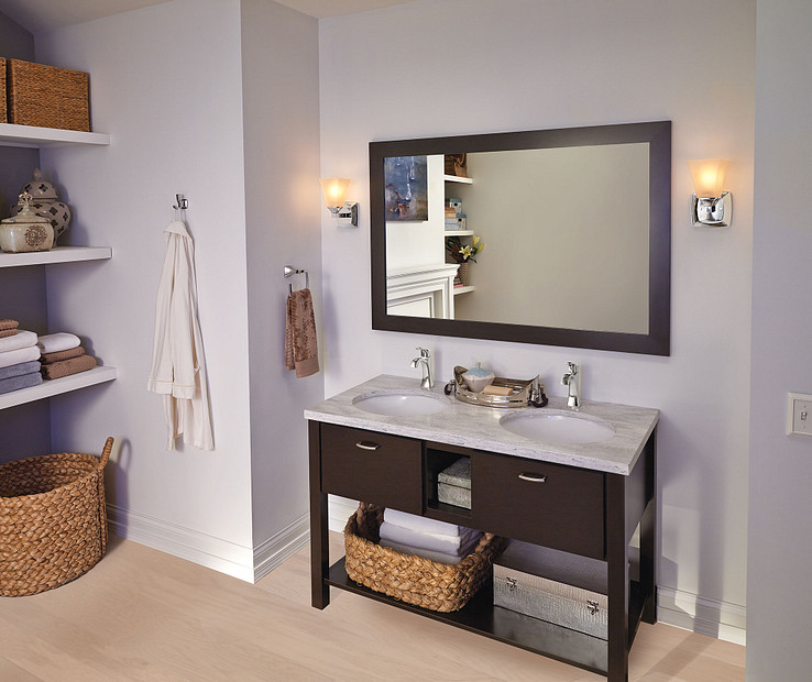 Moen 6903BN Voss Lavatory 1H 1H Ctrst Bn