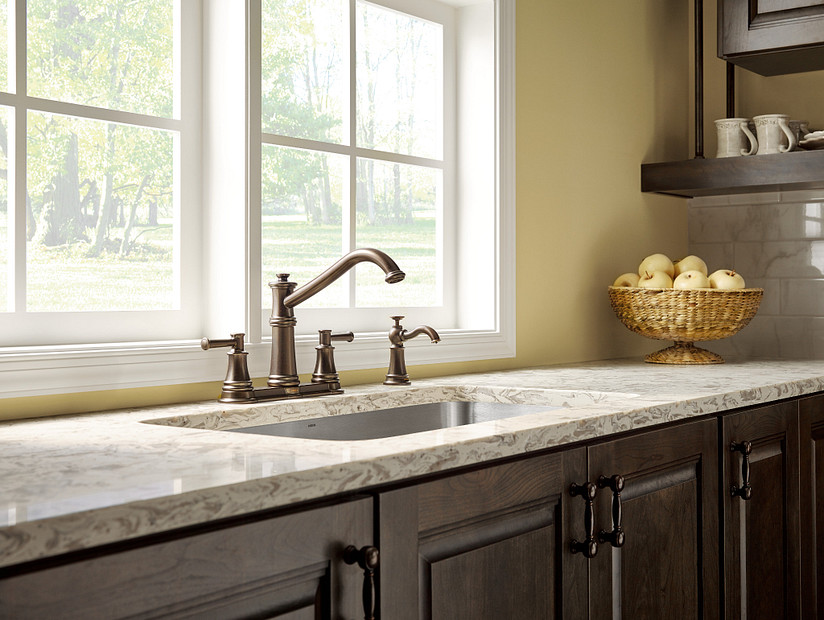 Moen 7250BL Belfield Kd 2H Fixed Spt Bl