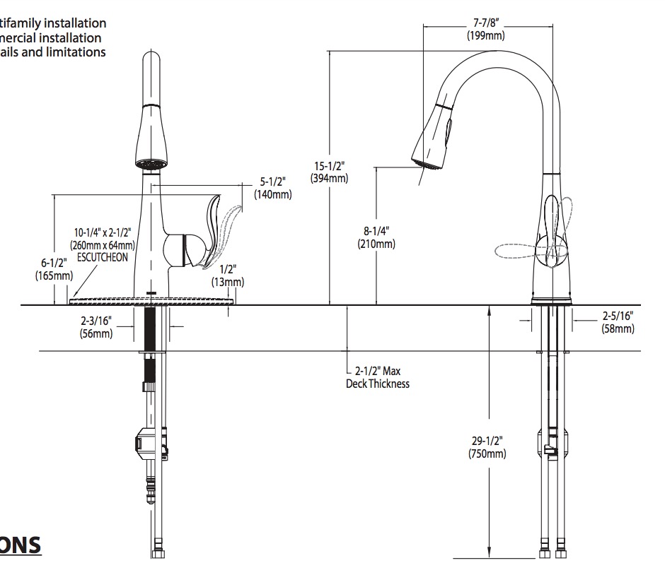 Moen 7594C Arbor 1H Kd Pull Down Chr