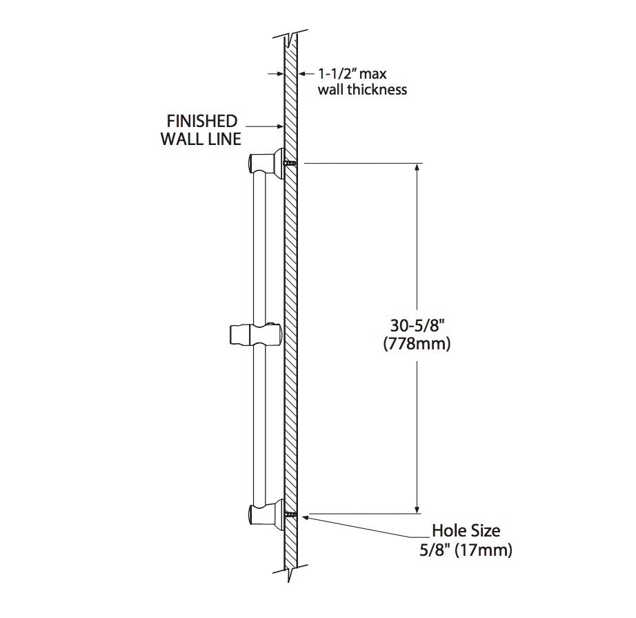 Moen A735BN Slidebar Kit Bn