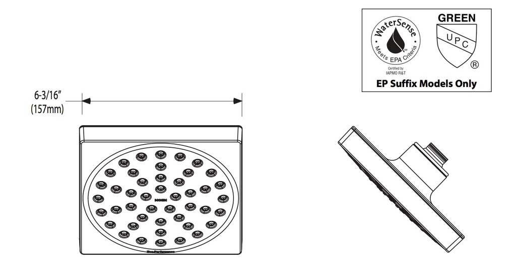 Moen S6340BN 90 Degree 6" Shower Hd Bn