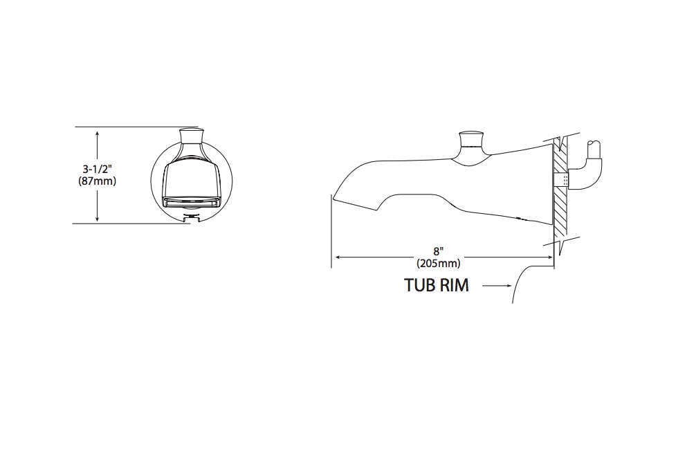 Moen S989BN Flara Diverting Tub Spout Bn