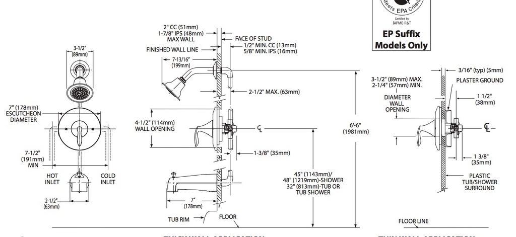 Moen T2133BN Trim Eva 1H Ts Posi Haf Spt Bn