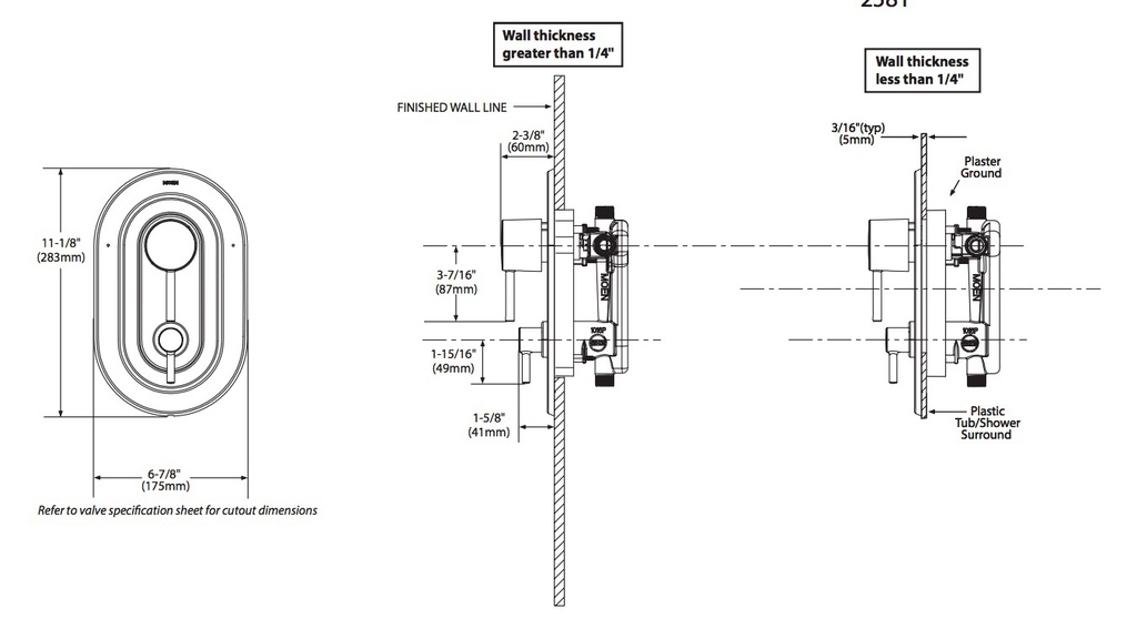 Moen T2190BN Align Posi W/Dvtr Valve Trim Bn