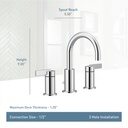 Moen T6222BG Cia Widespread Bg