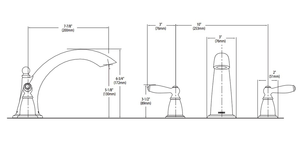 Moen T933BN Brantford 3H Rt Bn