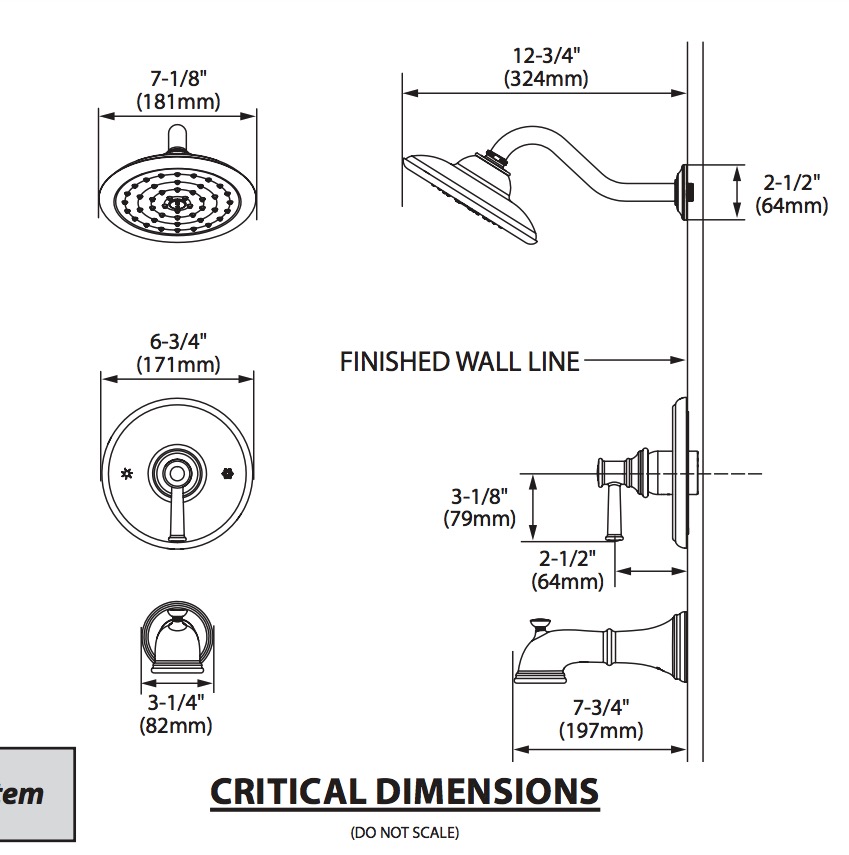 Moen UT3311ORB Belfield M-Core 3S V/O Trim Orb