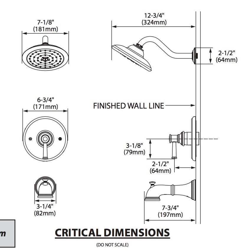 Moen UT3313NL Belfield M-Core 3S T/S Trim Nl