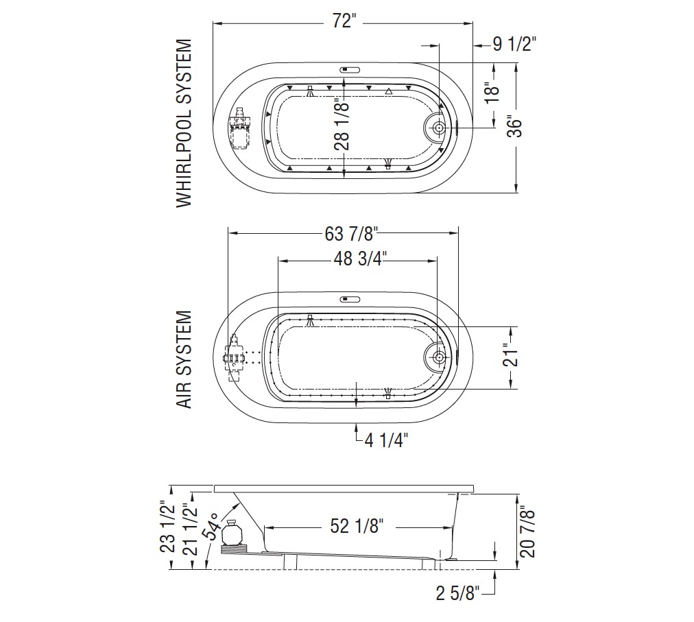 Maax 102788-000-001 Aigo 7236 Regular White