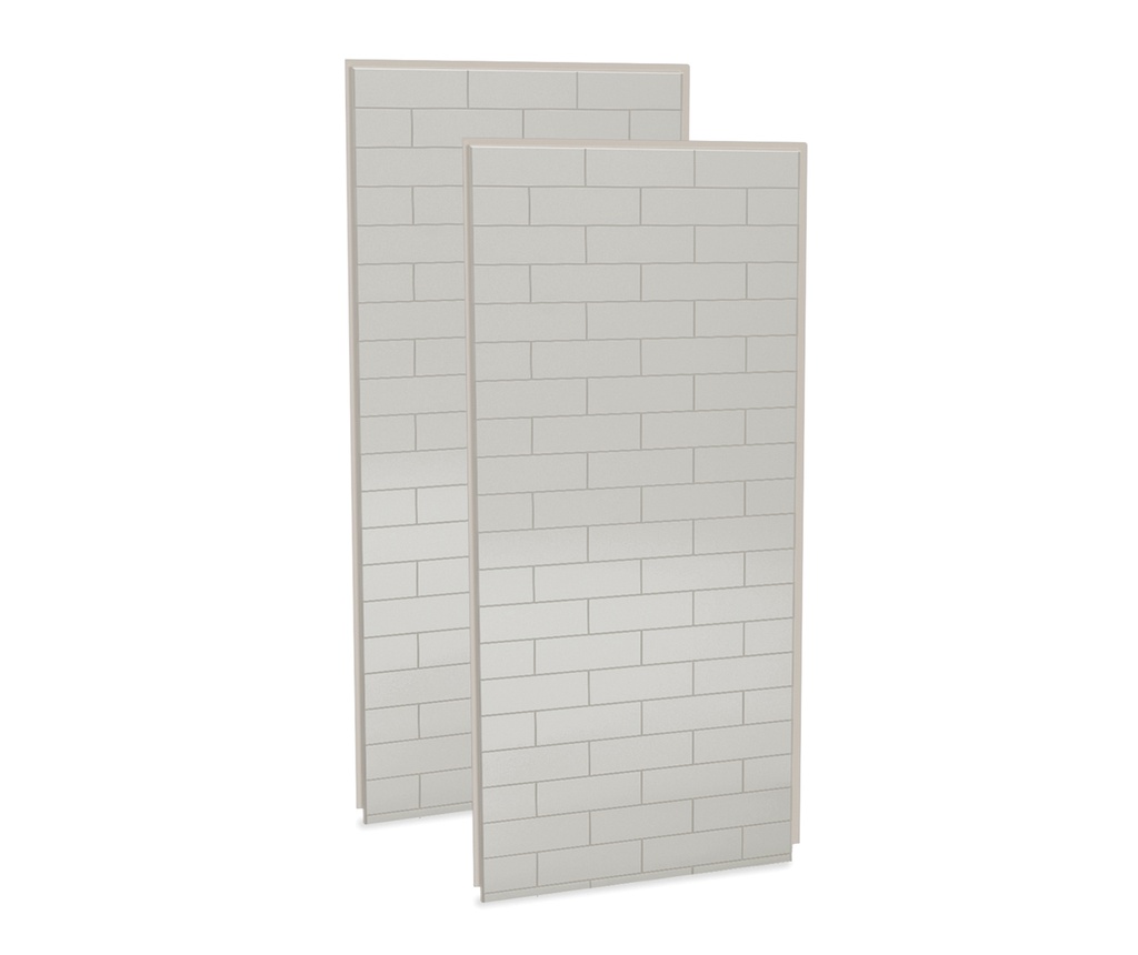 Maax 103378-301-019-000 Utile 3636 Composite Direct-to-Stud Two-Piece Corner Shower Wall Kit in Metro Thunder Grey