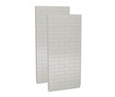 Maax 103378-301-019-000 Utile 3636 Composite Direct-to-Stud Two-Piece Corner Shower Wall Kit in Metro Thunder Grey