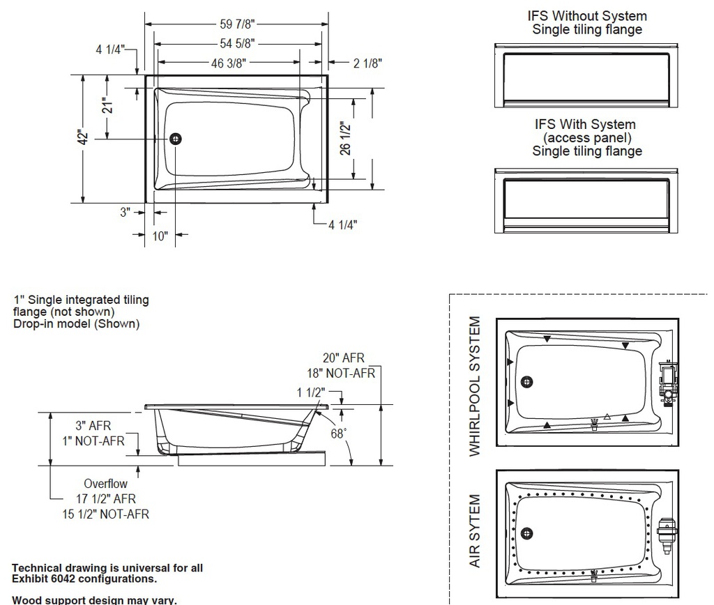 Maax 106174-R-096-001 Exhibit 6042 If Comb. Whirl. & Aeroeffect White