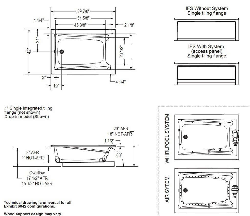 Maax 106175-R-001-001 Exhibit 6042 Ifs Whirlpool White