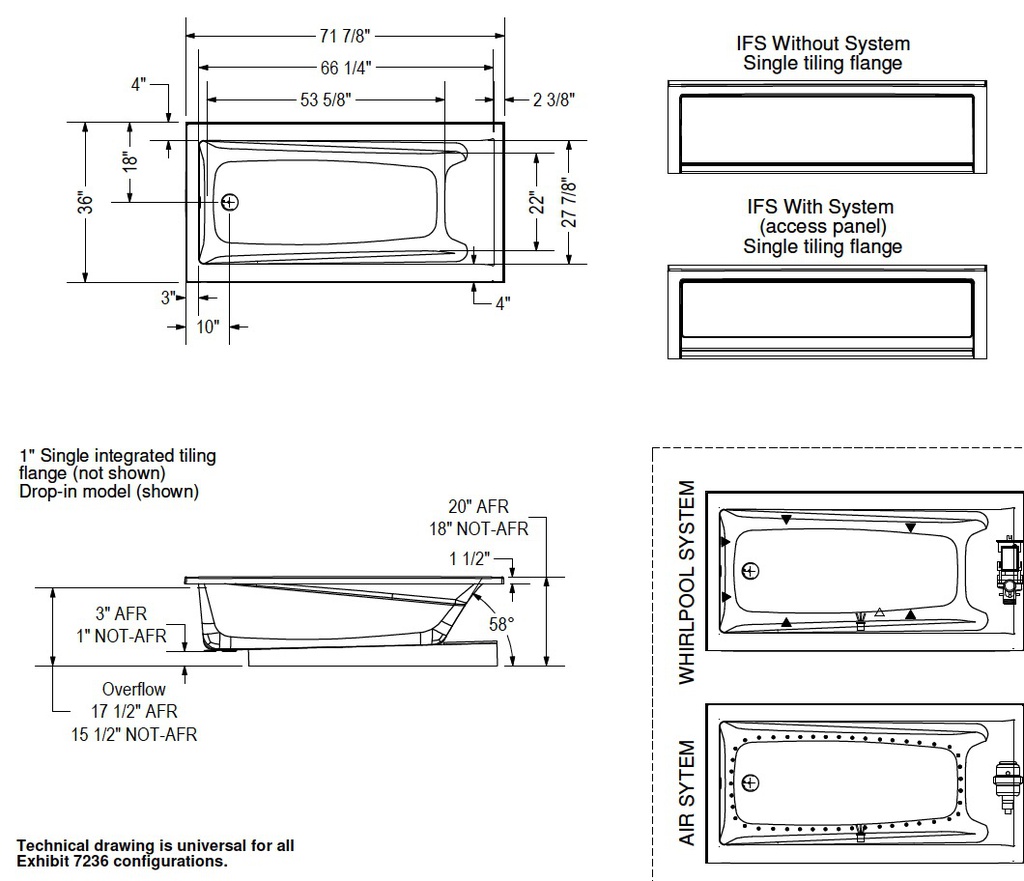 Maax 106182-R-096-001 Exhibit 7236 If Comb. Whirl. & Aeroeffect White
