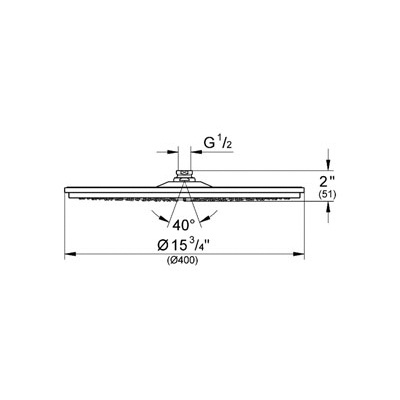Grohe 28783000 Rainshower 16" Jumbo Showerhead Chrome 2