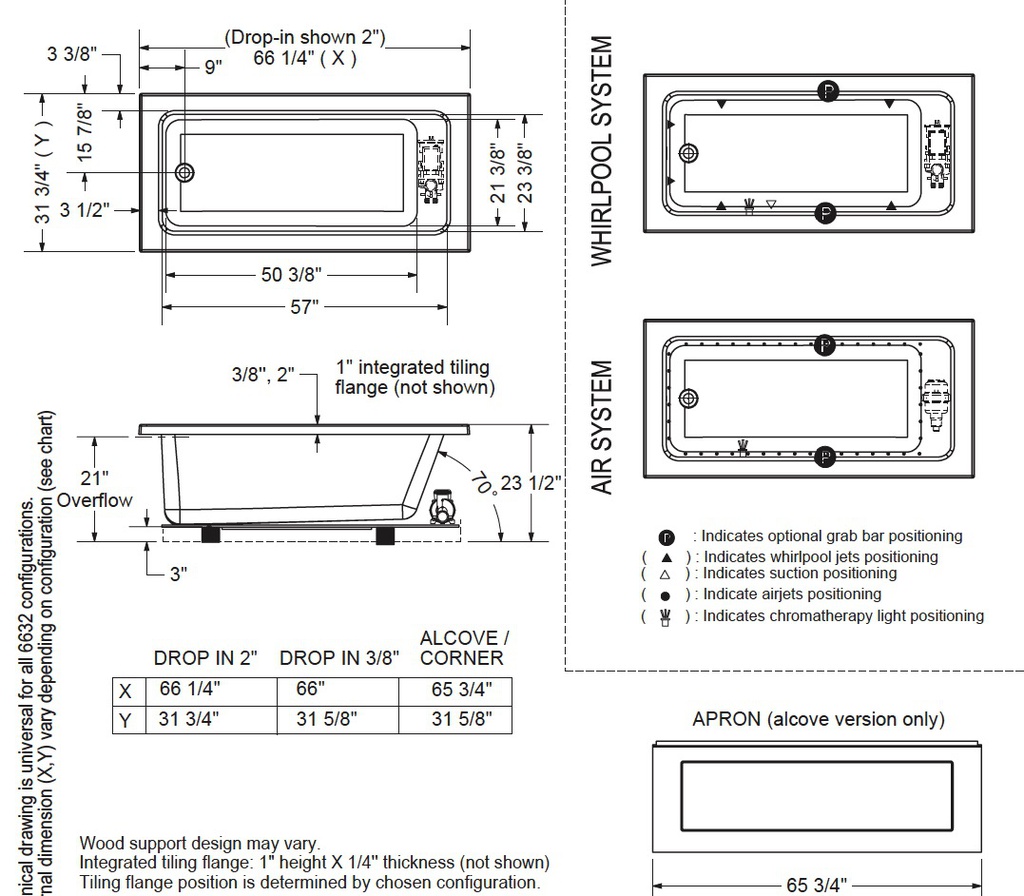 Maax 106204-R-001-001 Pose 6632 If Whirlpool White
