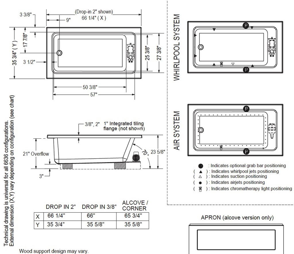 Maax 106207-R-001-001 Pose 6636 If Whirlpool White
