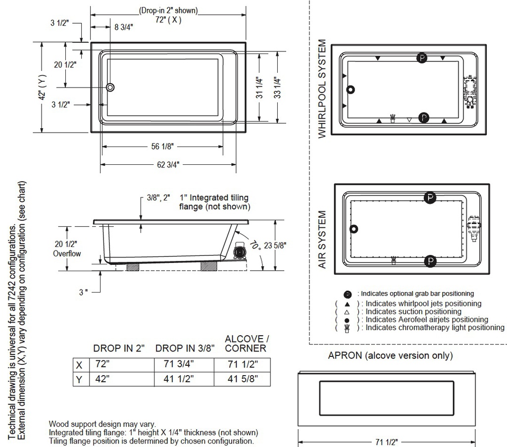 Maax 106213-L-001-001 Pose 7242 If Whirlpool White