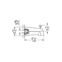 Grohe 13611000 5" Diverter Tub Spout Chrome 2