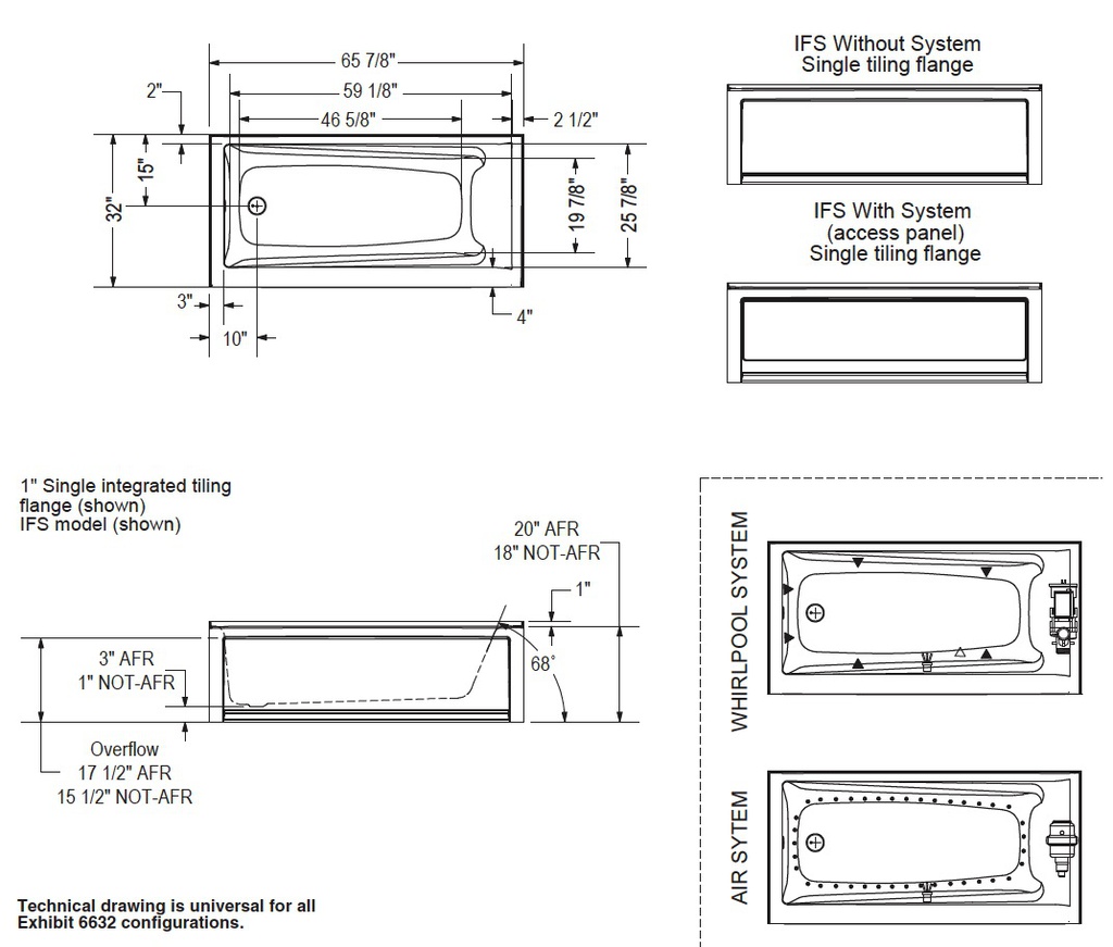Maax 106221-L-001-001 Exhibit 6632 Ifs Whirlpool White