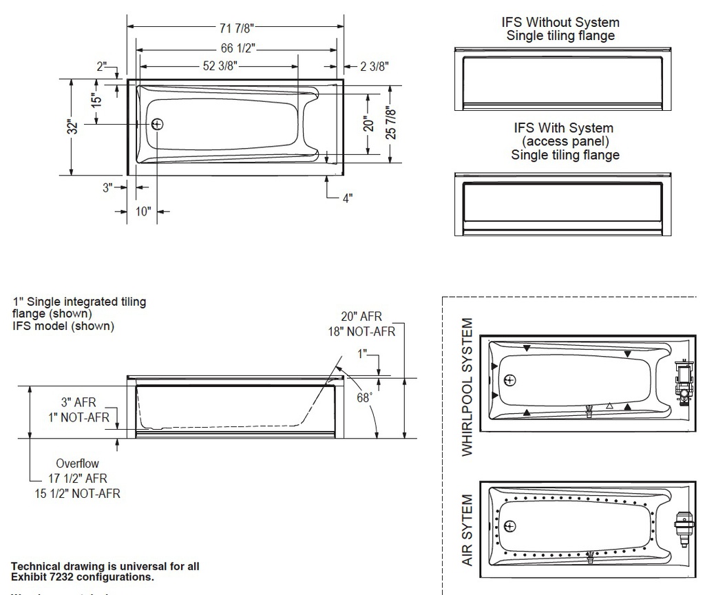 Maax 106224-R-096-001 Exhibit 7232 If Comb. Whirl. & Aeroeffect White
