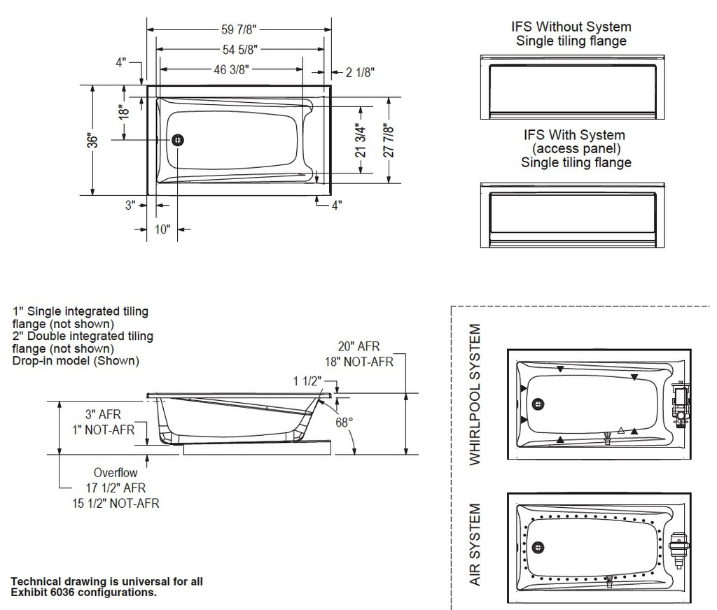 Maax 106227-R-096-001 Exhibit 6036 If Dtf Comb. Whirl. & Aeroeffect White