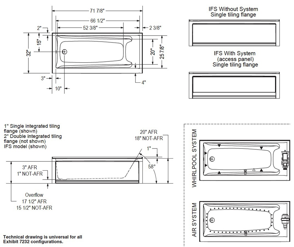 Maax 106239-L-096-001 Exhibit 7232 If Dtf Comb. Whirl. & Aeroeffect White
