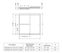 Maax 135661-900-172-000 Aura 6Mm Tub Door 55-59 X57 Clear Dark Bronze