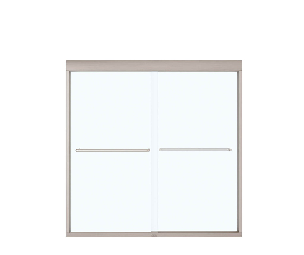 Maax 135661-900-305-000 Aura 6Mm Tub Door 55-59 X57 Clear Brushed Nickel