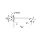 Grohe 28577EN0 Rainshower 12" Showerarm Brushed Nickel 2