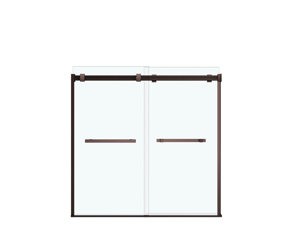 Maax 136270-900-173-000 Duel Tub 56-59 X 59 Clear Dark Bronze