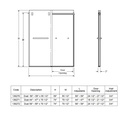 Maax 136272-900-173-000 Duel Shower 56-59 X 74 Clear Dark Bronze
