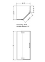 Maax 136315-900-084-000 Link Neo-Angle 3838 Door Clear Chrome