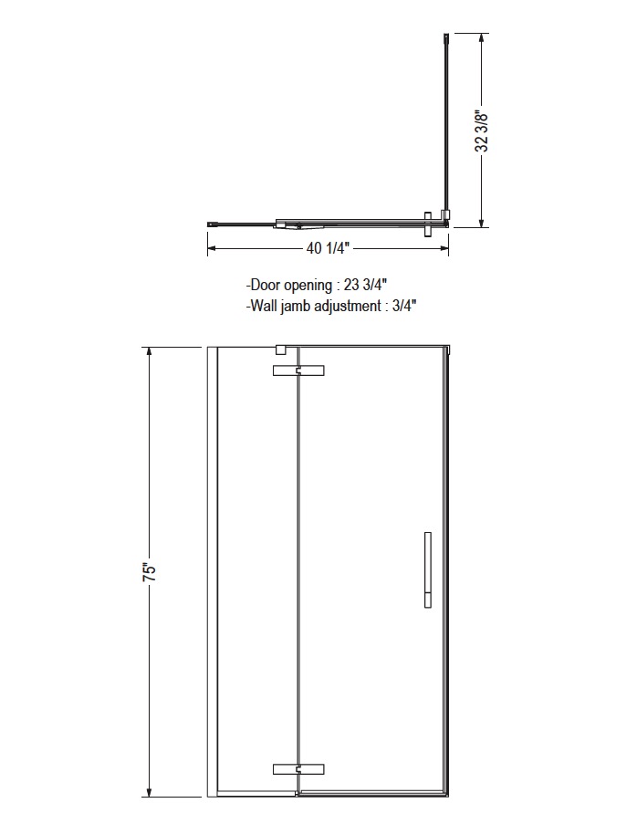 Maax 136330-900-084-000 Link Door R4234 Clear Chrome