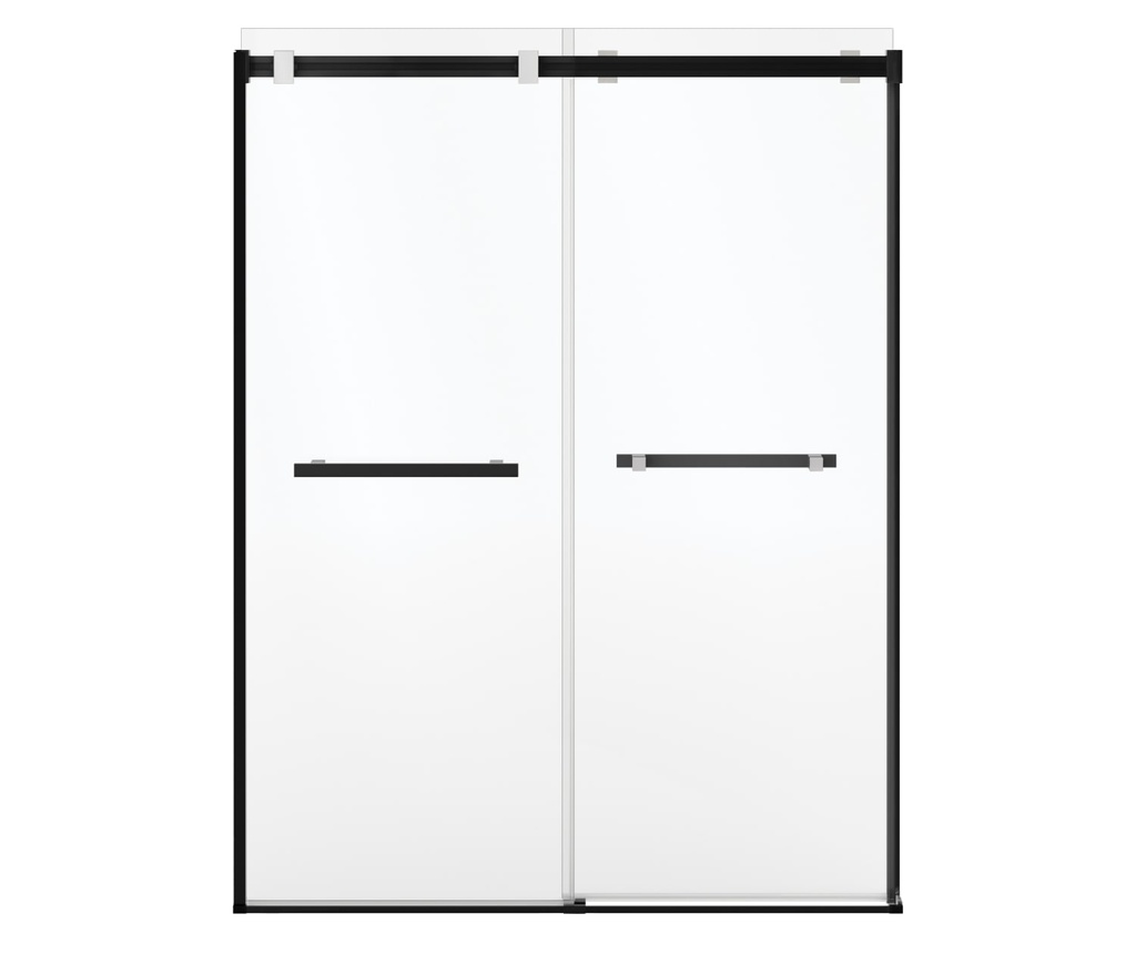 Maax 136955-810-360-000 Duel Alto 56-59 X 78 in. 8mm Bypass Shower Door for Alcove Installation with GlassShield glass in Matte Black & Chrome