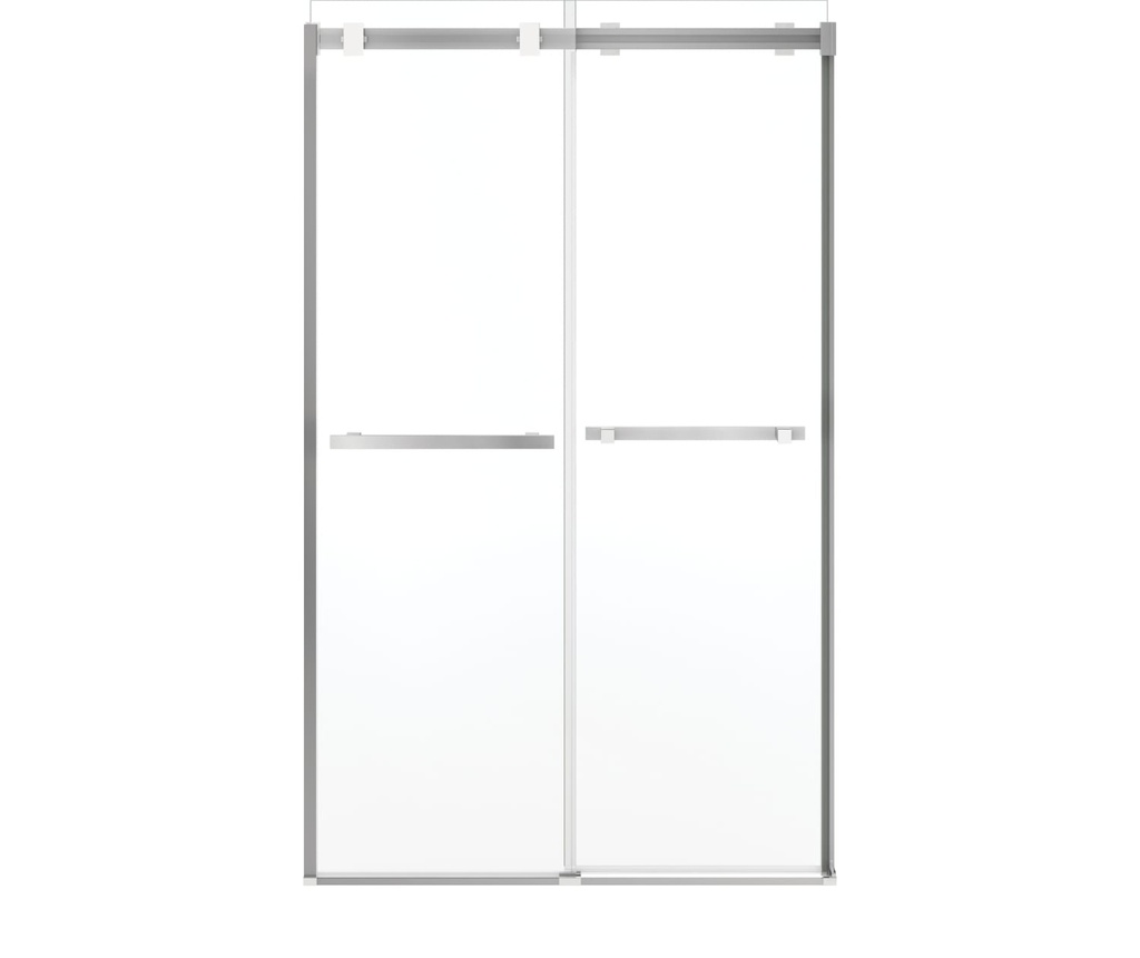 Maax 136956-810-280-000 Duel Alto 44-47 X 78 in. 8mm Bypass Shower Door for Alcove Installation with GlassShield glass in Chrome &amp; Matte White