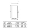 Maax 138264-900-084-101 Manhattan 31-33 x 68 in. 6 mm Pivot Shower Door for Alcove Installation with Clear glass & Square Handle in Chrome