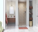 Maax 138264-900-305-101 Manhattan 31-33 x 68 in. 6 mm Pivot Shower Door for Alcove Installation with Clear glass & Square Handle in Brushed Nickel