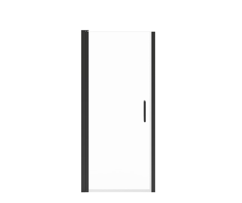 Maax 138264-900-340-100 Manhattan 31-33 x 68 in. 6 mm Pivot Shower Door for Alcove Installation with Clear glass & Round Handle in Matte Black
