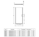 Maax 138265-900-340-101 Manhattan 33-35 x 68 in. 6 mm Pivot Shower Door for Alcove Installation with Clear glass & Square Handle in Matte Black