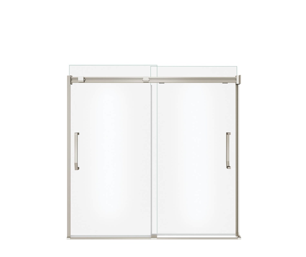 Maax 138760-900-305-000 Inverto Tub 56-59 X 55.5-59 Clear Brushed Nickel
