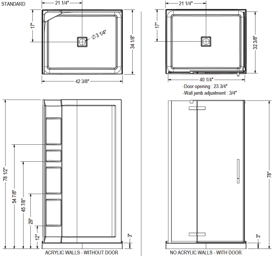Maax 139330-900-173-000 Davana Door R4234 Clear Dark Bronze